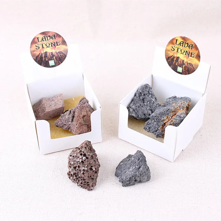 32 коробки/набор натуральные вулканического происхождения минеральные камни вулканический камень образец геологические учебные материалы смешанный образец руды