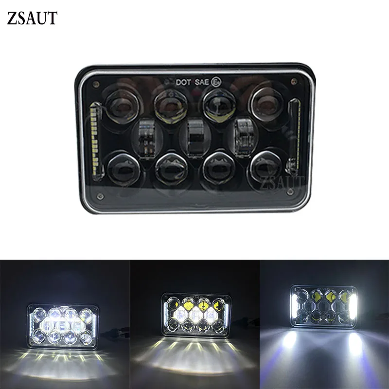 

4x6 Inch 60W LED Headlights DRL For Peterbil Kenworth Freightinger Ford Probe Chevrolet Oldsmobile