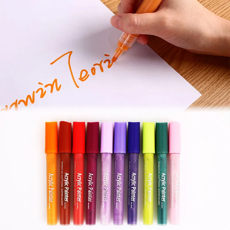Acrylic Paint Pen Plastic Mug Rock Painting Craft Projects Wood Graffiti Premium School Office Stationery Porcelain