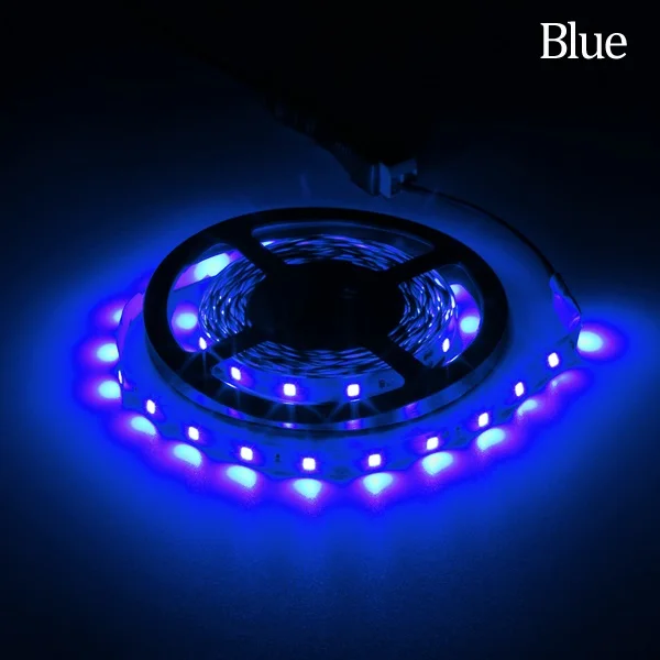 Светодиодная лента 2835SMD DC 5 V Гибкая светодиодный светящаяся лента 5 M 60 светодиодный s/m Водонепроницаемая светодиодная лента 12 V источник питания 2A - Испускаемый цвет: Blue