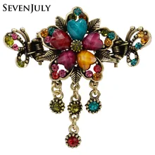 Стильные заколки в стиле ретро, хрустальные стразы, цветок розы, заколка для волос, женская шпилька с кисточками, головной убор, модные ювелирные аксессуары