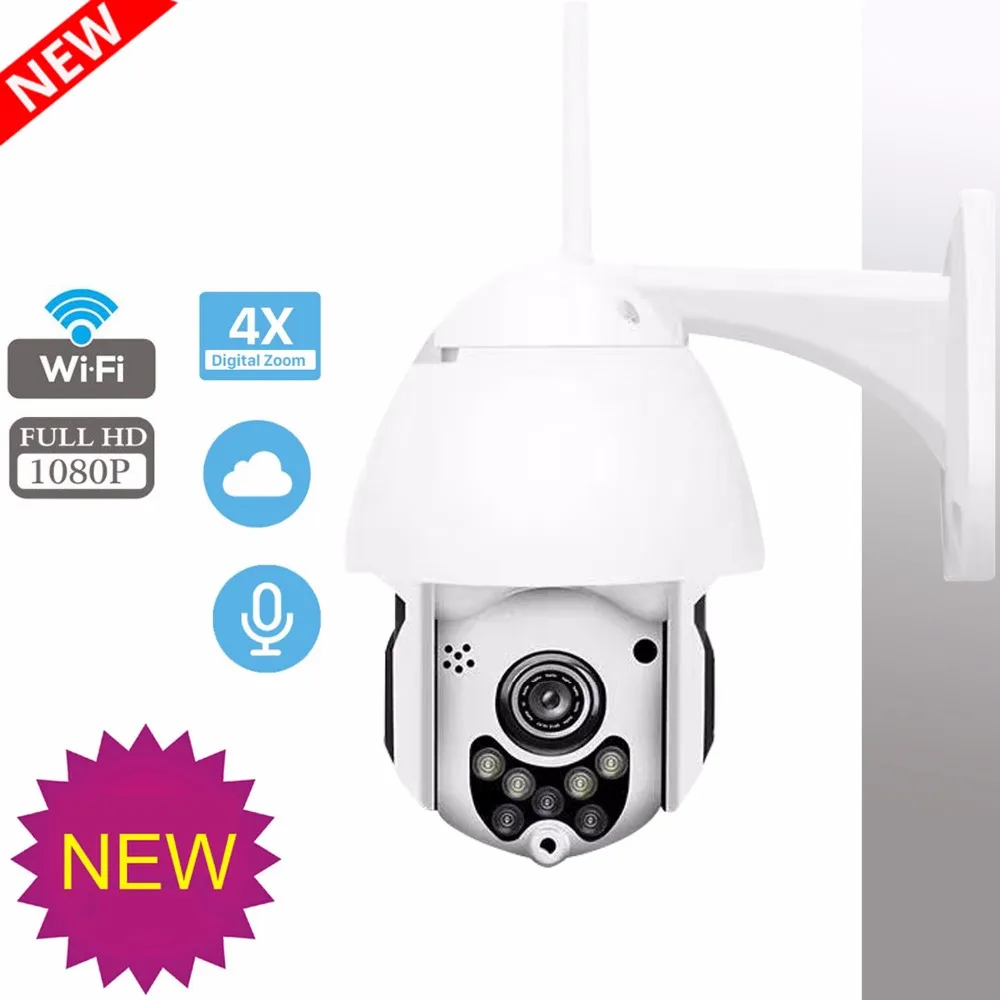 

IP Camera Outdoor WiFi 2MP 1080P Wireless PTZ Speed Dome CCTV IR Onvif ip Cam Wi-Fi Camera IpCam Camara Security Surveillance