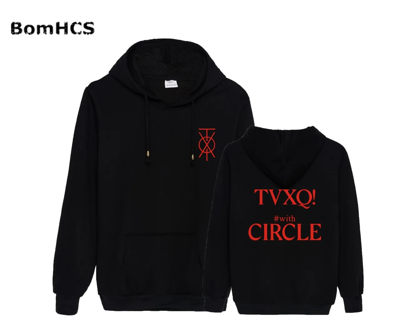 BomHCS Kpop TVXQ хлопковые пуловеры с капюшоном спортивные топы унисекс принтом верхняя