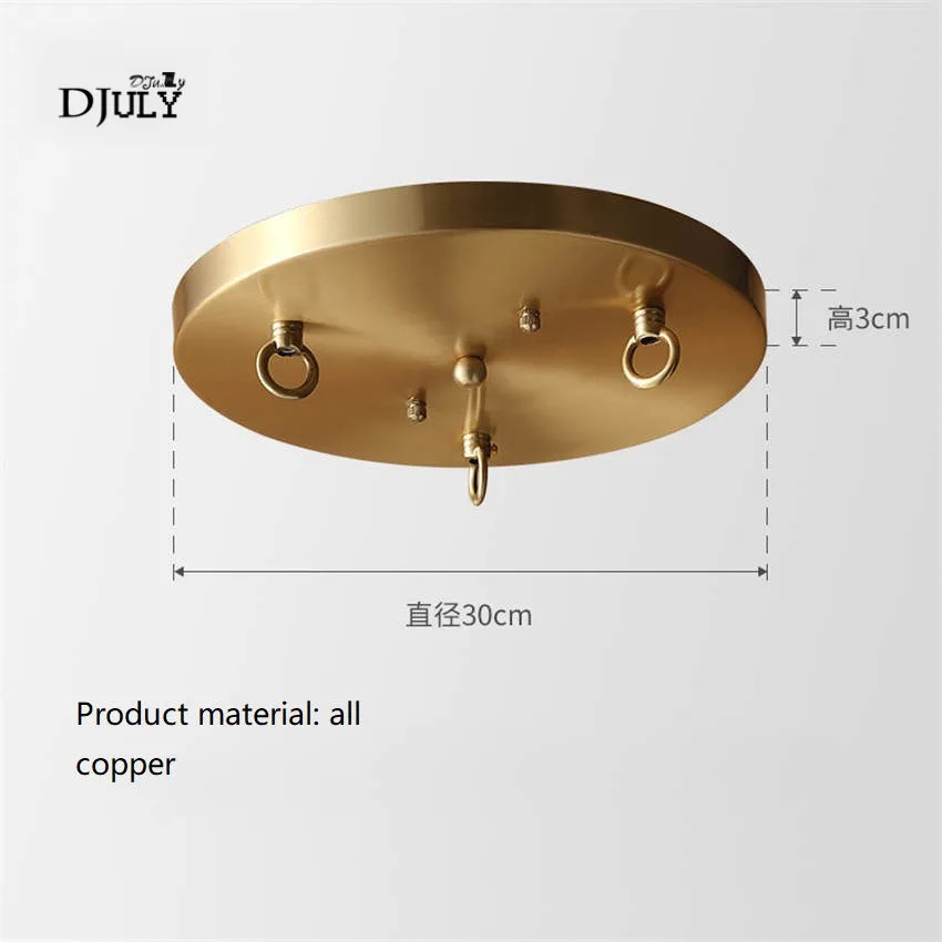 Modern Nordic Ceiling Plate Black White Gold Iron Copper Round