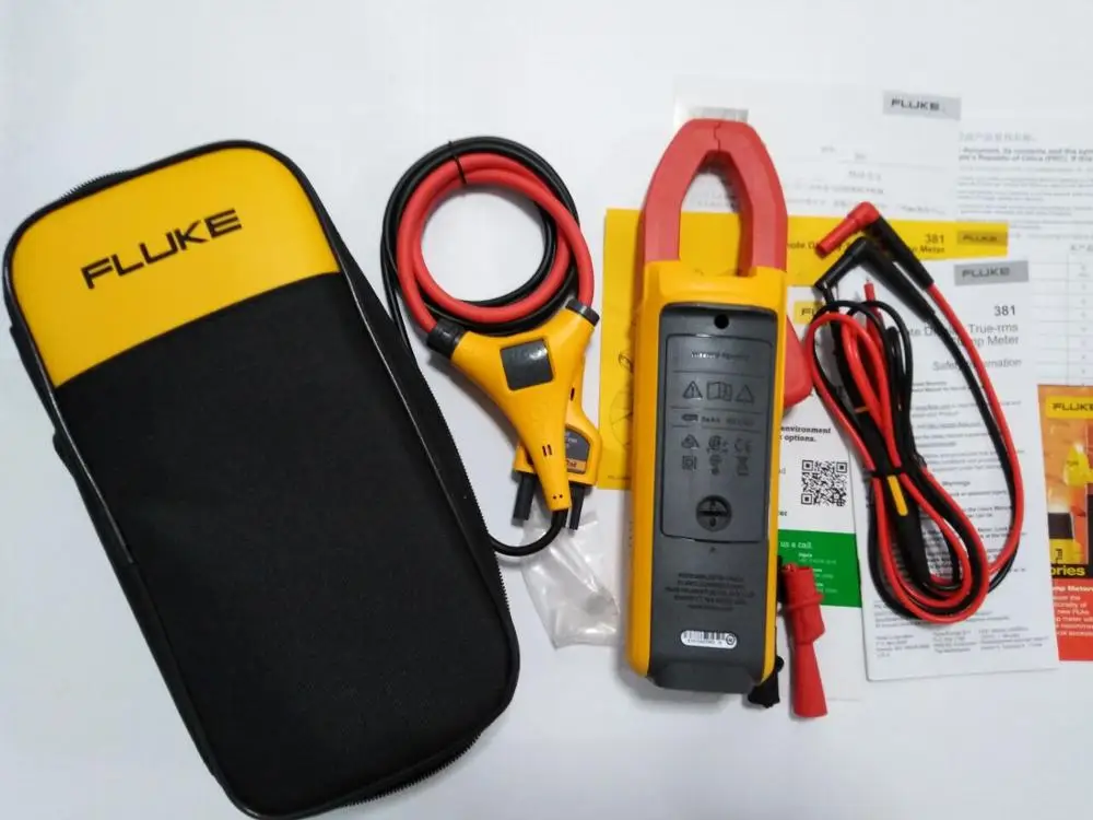 Аутентичный Fluke 381 F381 дистанционный Дисплей True-rms AC/DC клещи, съемный щековый и iFlex зонд