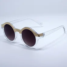 2017ladies round brand Retro vintage women sunglasses Rose gold shades eyewear high quality occhiali wayfarer steampunk goggles