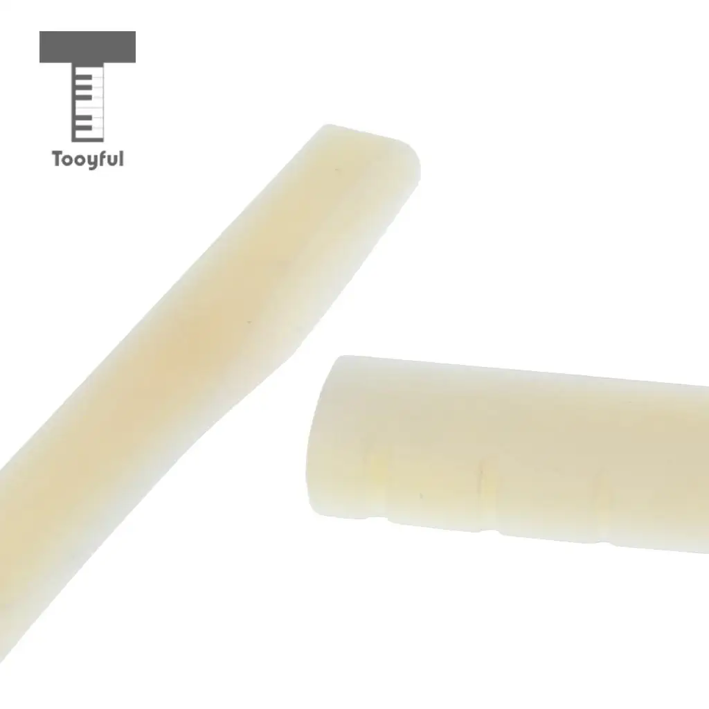 2pcs Acoustic Guitar Bridge Saddle Nut Guitar Replacement Parts Camel Bone
