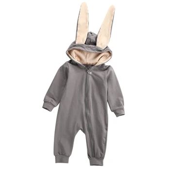 

Newborn Baby Girl Boy Romper Cute 3D Bunny Ear Romper 2017 New Infant Jumpsuit Autumn Winter Warm Bebes Body Suit Hot One Piece