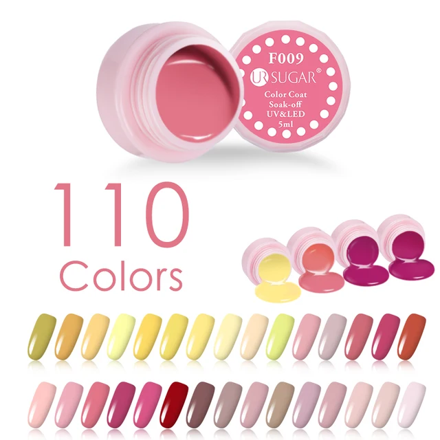 Special Price UR SUGAR 5ml Nail Gel Varnish Soak Off UV LED Gel 110 Color Coat Manicure Nail Art Gel Polish Lacquer