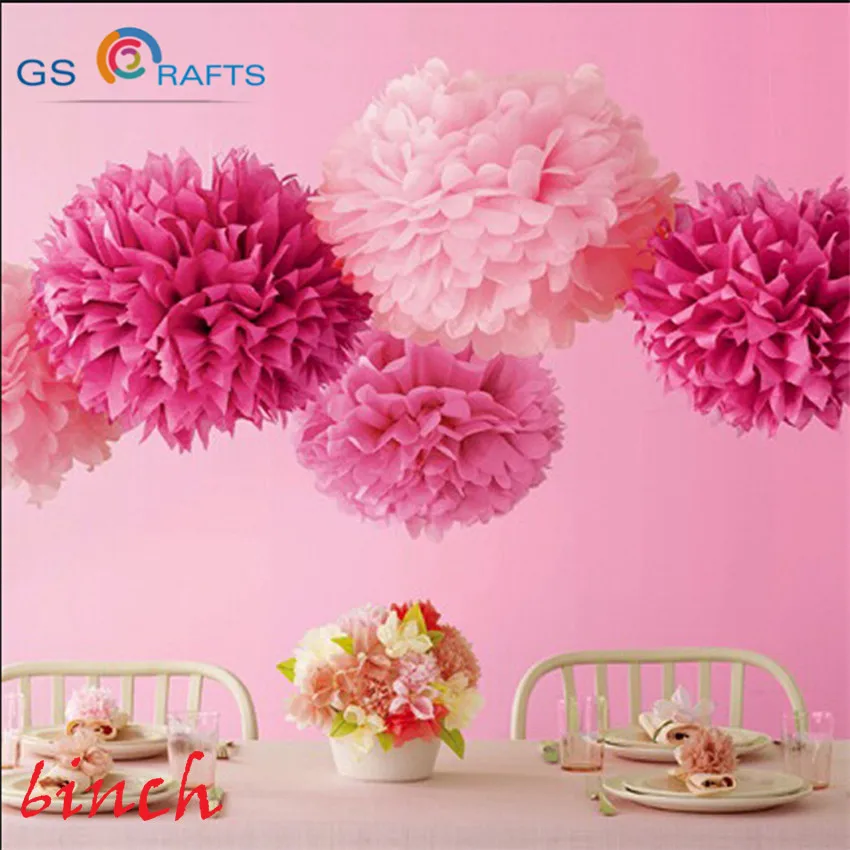 Круглые розы GSCRAFTS 6 дюймов (15 см) 10 шт. сделай сам цветочные шарики украшения для
