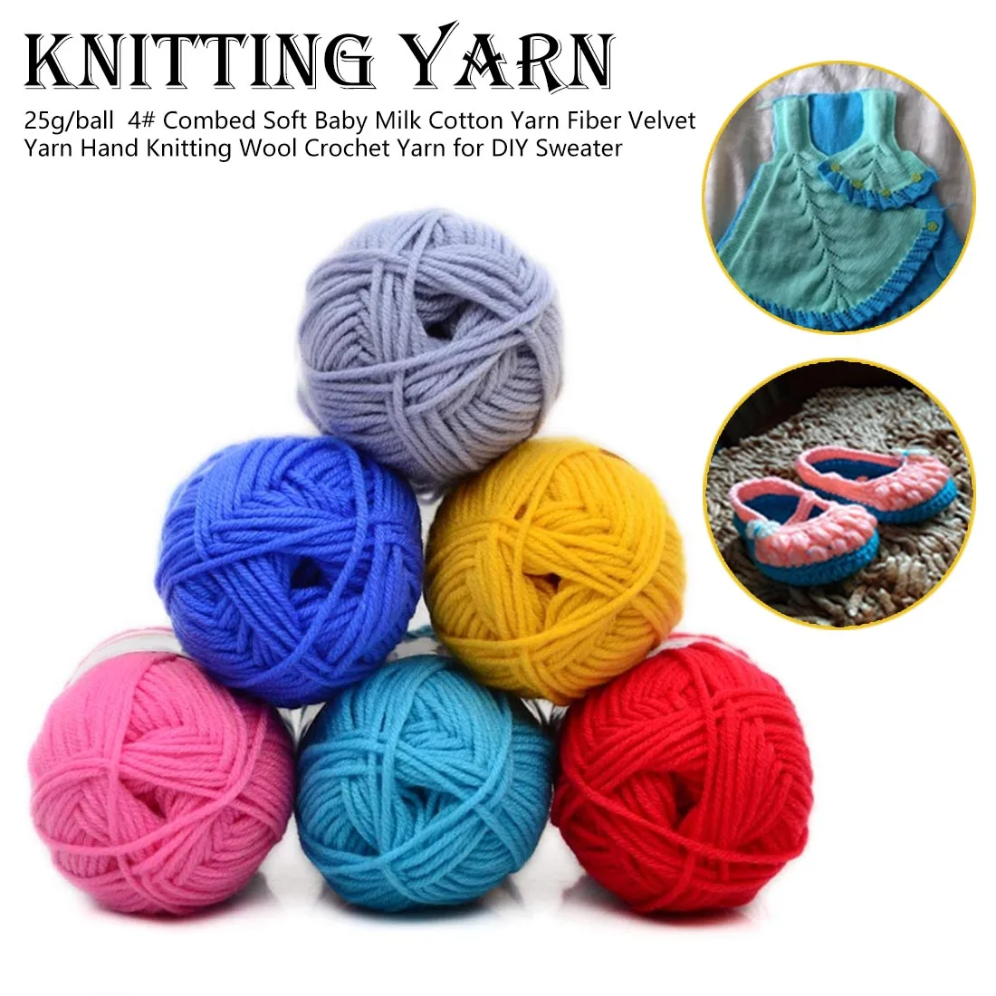 

Colorful crochet knitting Yarn Velvet yarn Soft protein Cashmere Yarn silk wool baby Yarn cotton baby wool DIY sweater