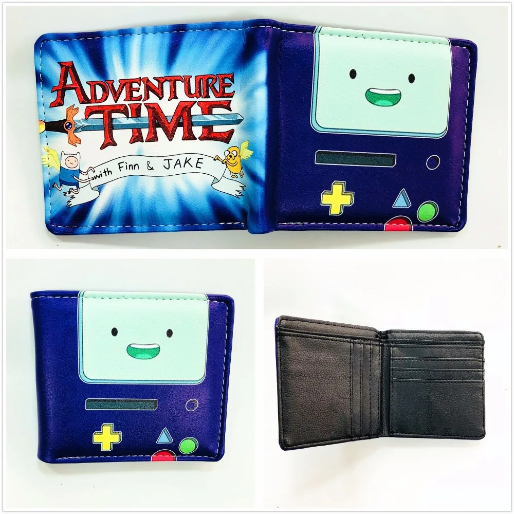 

New Anime Adventure Time Cartoon Wallets For Kids Boy Girl Pu Leather Short Wallet Credit Card Holder Purse W915J