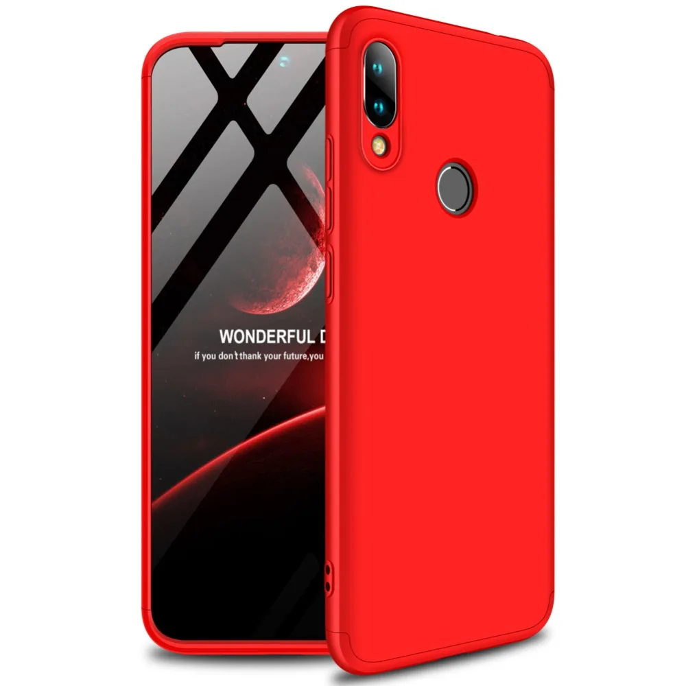 

Original For Redmi Note 7 Case Armor 360 All-inclusive 3 in 1 Hard PC Matte Back Cover for Redmi Note 7 girlis
