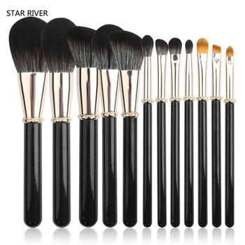 

12pcs Professional Makeup Brush Set Premium Goat Hair Powder Foundation Blush Blending Eyeshadow Brush Luxury Make Up Brush