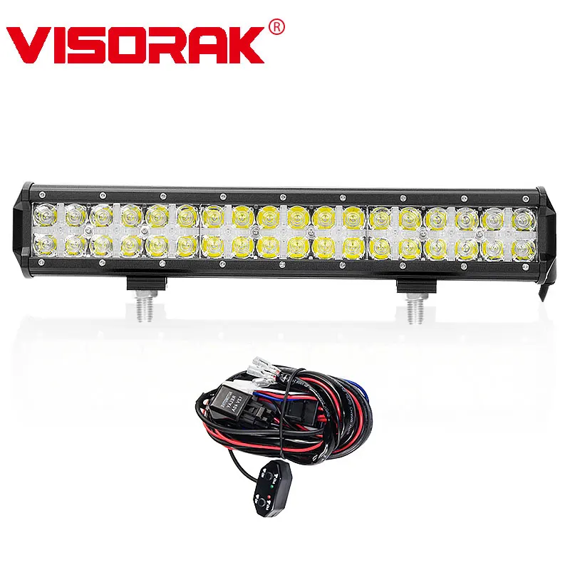 

VISORAK 7D 17" 180w Offroad LED Light Bar Spot Flood Cross DRL LED Work Light Bar For 4x4 4WD Truck SUV UTV ATV 12v 24v LED Bar