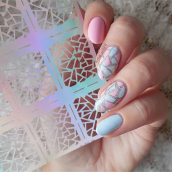 

12 Tips/Sheet Irregular Pattern Nail Vinyls Nail Art Stencil Stickers JV206