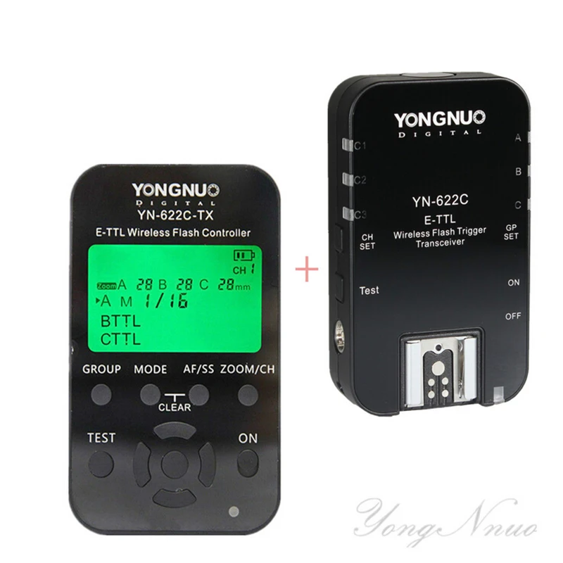  YONGNUO Wireless TTL Flash Trigger YN622 YN-622C II C-TX KIT with High-speed Sync HSS 1/8000s for C