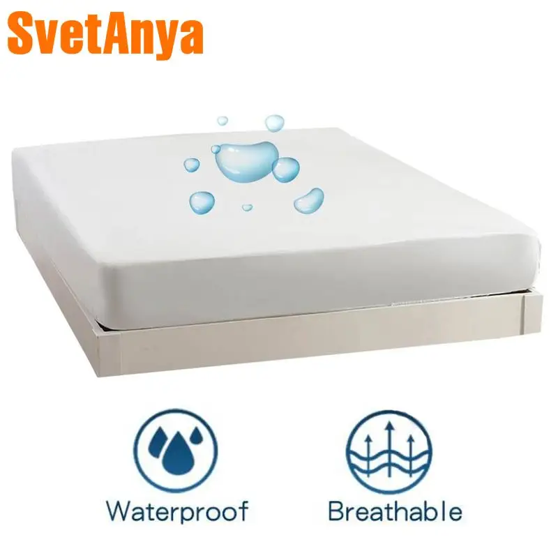 

Svetanya Waterproof Fitted Sheet solid color Mattress Cover Protector