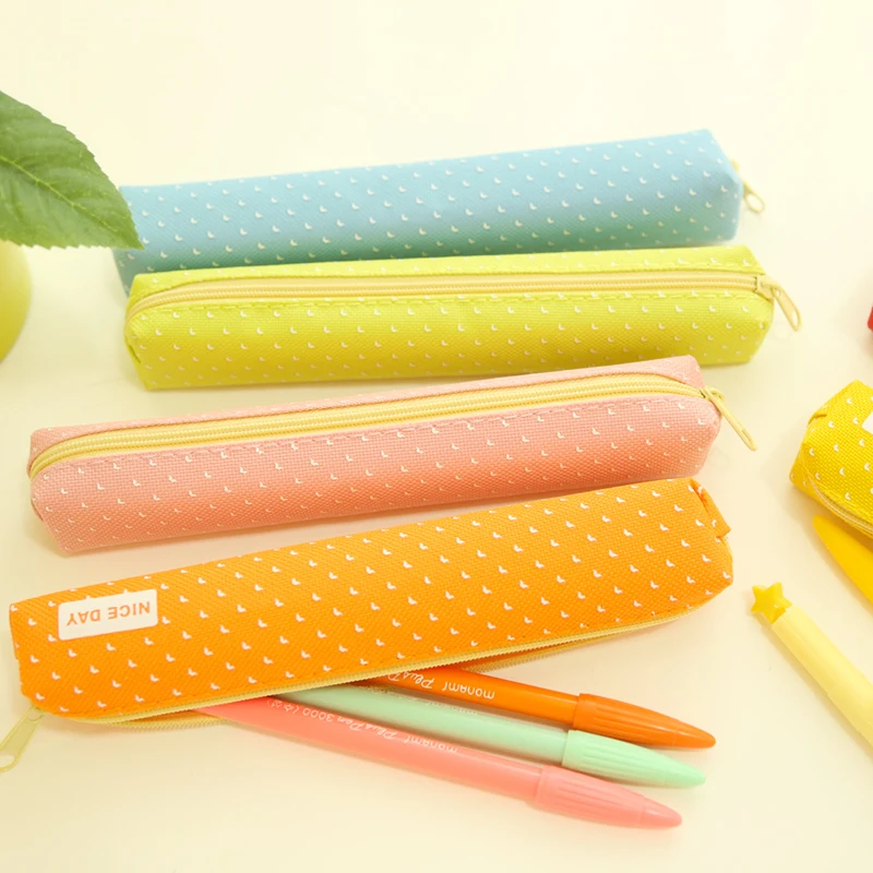 

1pcs Colour Pencil Cases Pencils Long wave point Student Stationery Storage Pencil Bag for School Office Supplies
