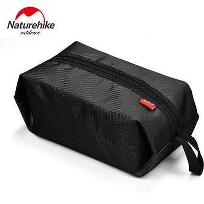 NatureHike дорожная сумка для стирки, сумка для обуви, косметичка для хранения, органайзер, наборы для путешествий, водонепроницаемый, портативный, для улицы - Цвет: Black