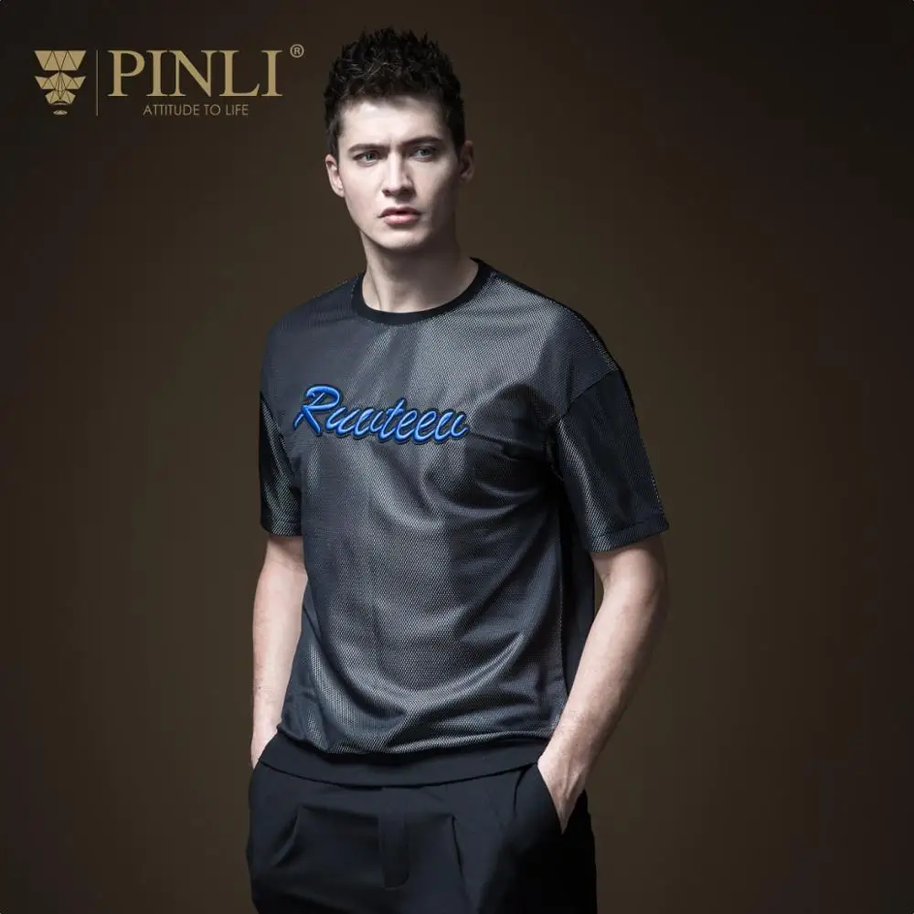 

2019 Undertale Pinli Product Made The New Summer Men's Letters Embroidered Collar T-shirt With Short Sleeves Jacket B192111186