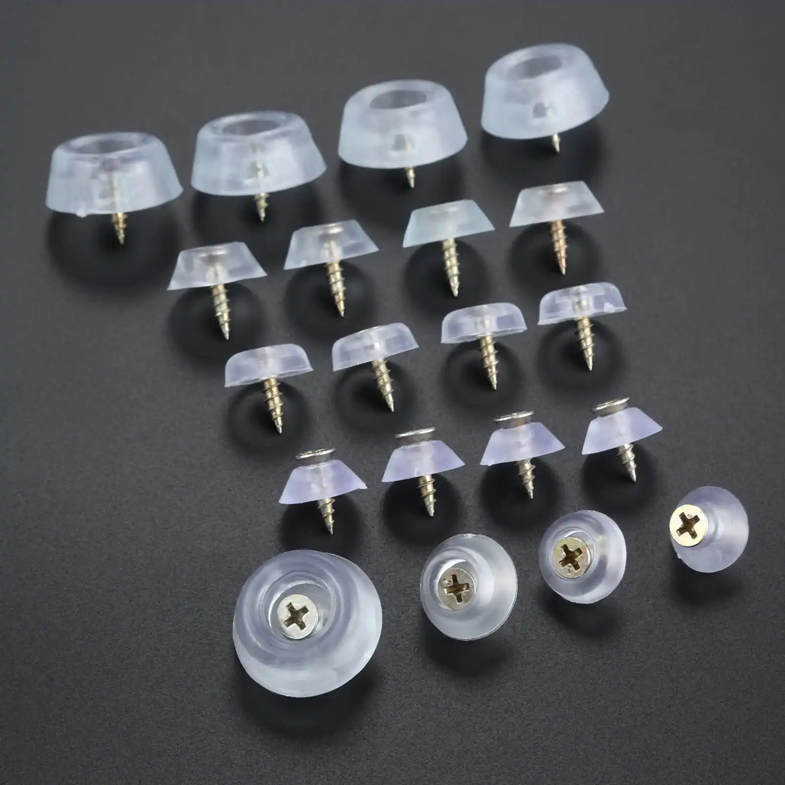 dreld 10pcs rubber transparent non slip chair leg caps feet