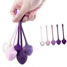 5pc/set Medical Silicone Weights Exercise Kegel Ball Ben Wa Ball Vaginal Tighten Vagina Ball Geisha Balls Sex Toys for Woman