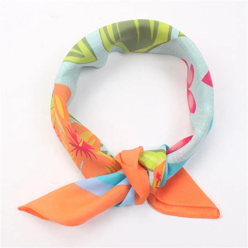 Square Scarf For Women 2019 Spring Neckerchief Bandana Soft Polyester Cute Girl's Hair Neck Scarf Handkerchief Headband Female Square Scarf For Women 2019 Spring Neckerchief Bandana Soft Polyester Cute Girl's Hair Neck Scarf Handkerchief Headband Female