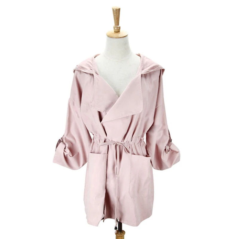 astounding  OllyMurs Spring Autumn Women Long Jacket Female Casual Pink Coat Bomber Jacket Basic Outwear Loose 