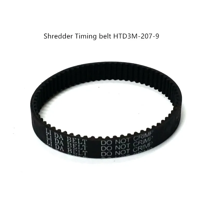 

Free shipping Shredders belt rubber timing belts HTD3M-207-9 / 69 tooth / width 9 mm