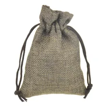 Custom Printed Jute Drawstring Bags with Sack Favor Gift jewelry package bag for Showers Weddings Parties