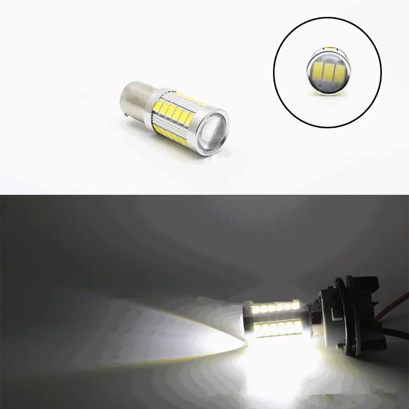 1 шт. 1156 P21W BA15S 33 SMD 5630 5730 светодиодный автомобиля резерв свет двигатель Тормозная лампа дневного света белый красный янтарно-оранжевый