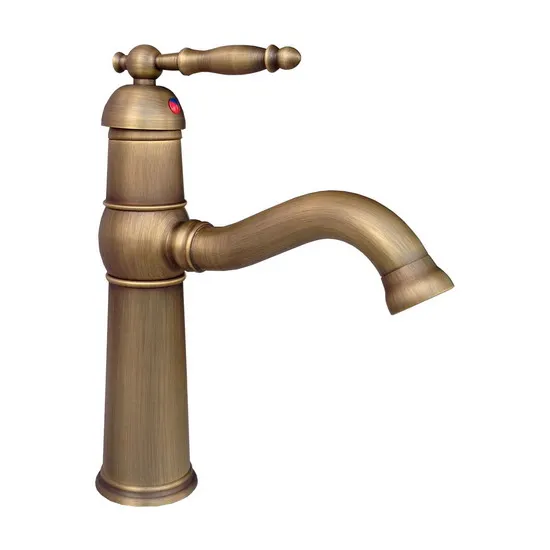 Antique Brass Single Lever Handle Swivel Kitchen Bathroom Sink Basin Faucet Mixer Taps aan041