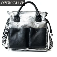 Annmouler, вместительные женские сумки, модная сумка из искусственной кожи, сумка через плечо, Bolsa Feminina, сумка на плечо, Повседневная Сумка-тоут