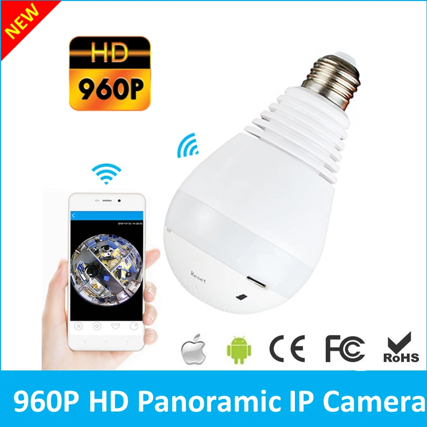 imágenes para Bombilla Cámara IP Inalámbrica Wi-fi de La Cámara panorámica de ojo de Pez 960 p 360 grados Mini VR Cámara 1.3MP CCTV Sistema de Seguridad Para El Hogar V380 imágenes para Bombilla Cámara IP Inalámbrica Wi-fi de La Cámara panorámica de ojo de Pez 960 p 360 grados Mini VR Cámara 1.3MP CCTV Sistema de Seguridad Para El Hogar V380
