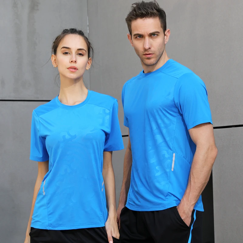 

Men Women Short Sleeve Loose Running Shirt Sport Quick dry breathable T-shirt Outdoor Jogging Gym Run Training Sportswear Tops