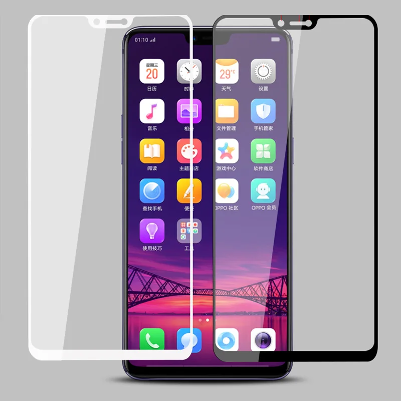 2.5D HD защитная пленка на экран для OPPO F7 F5 чехол закаленное стекло oppo F 7 5 защитное Vivo