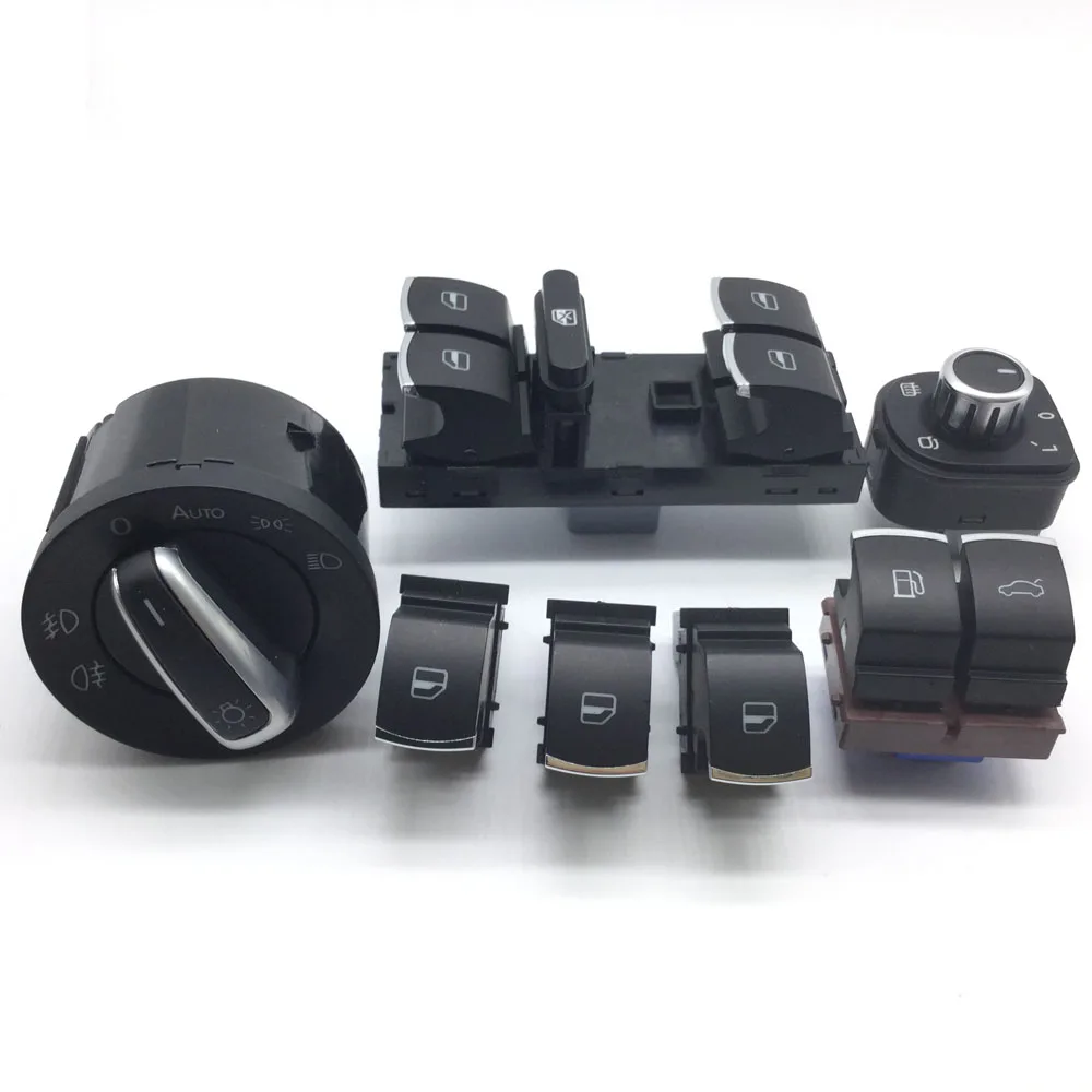 

5ND959857 5ND959565A 5ND941431B Window Headlight Mirror Tailgate & Fuel Flap Control Switch For VW Passat B6 CC Jetta Mk6 Tiguan