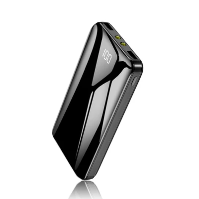 

Fashion LED 30000mAh Type-C Power Bank Mirror Portable Mobile Phones External Charging Pack Powerbank for iPhone Xiaomi Samsung