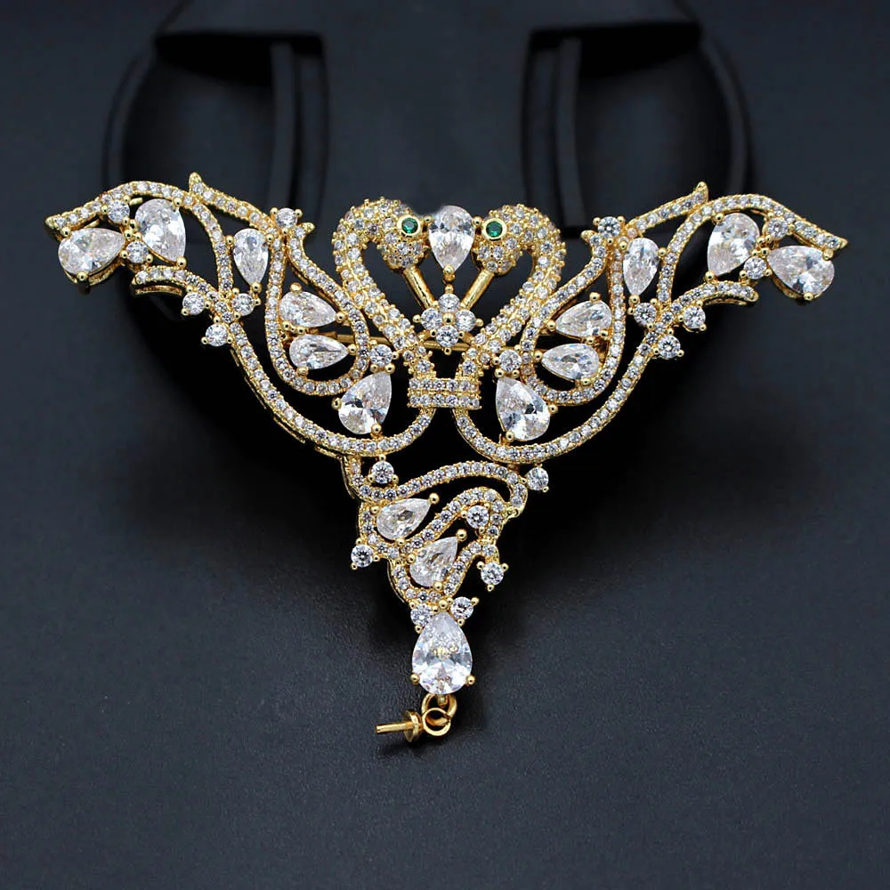 Лебедь влюбленных микро украшенное кубическими камнями циркония элегантный стиль, для невесты, для свадьбы ювелирные изделия шпильки Женщины Пряжка для шарфа нагрудные шпильки поделки жемчуг шпильки изготовление
