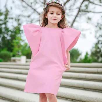 

2019 Brand Summer Baby Girls Dress Girls Princess Cute School Perform Dance Party Wedding Dress For Girls Kid Clothes Hot