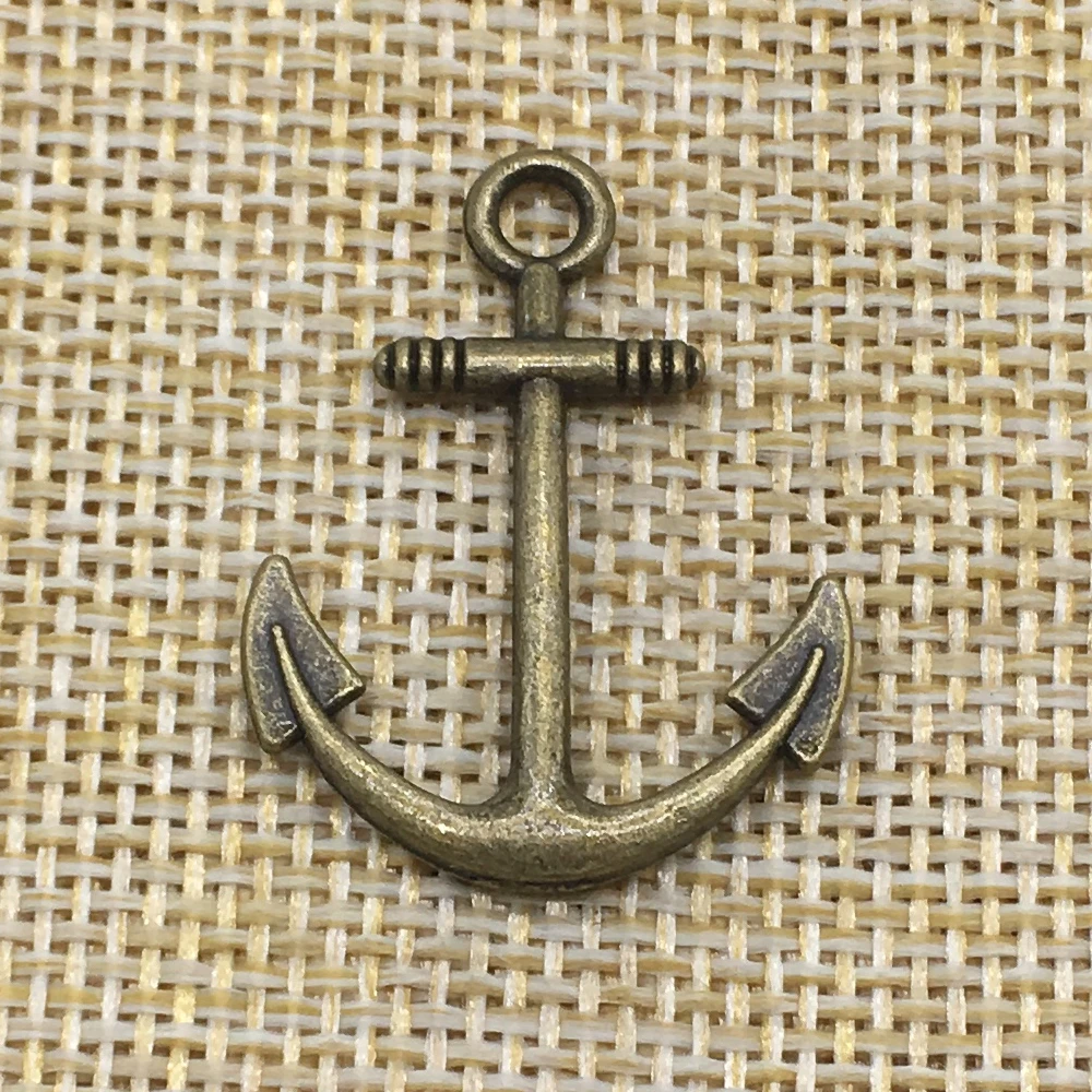 30Pcs Anchor Charms Antique Bronze Color DIY Jewelry Making Handmade Crafts
