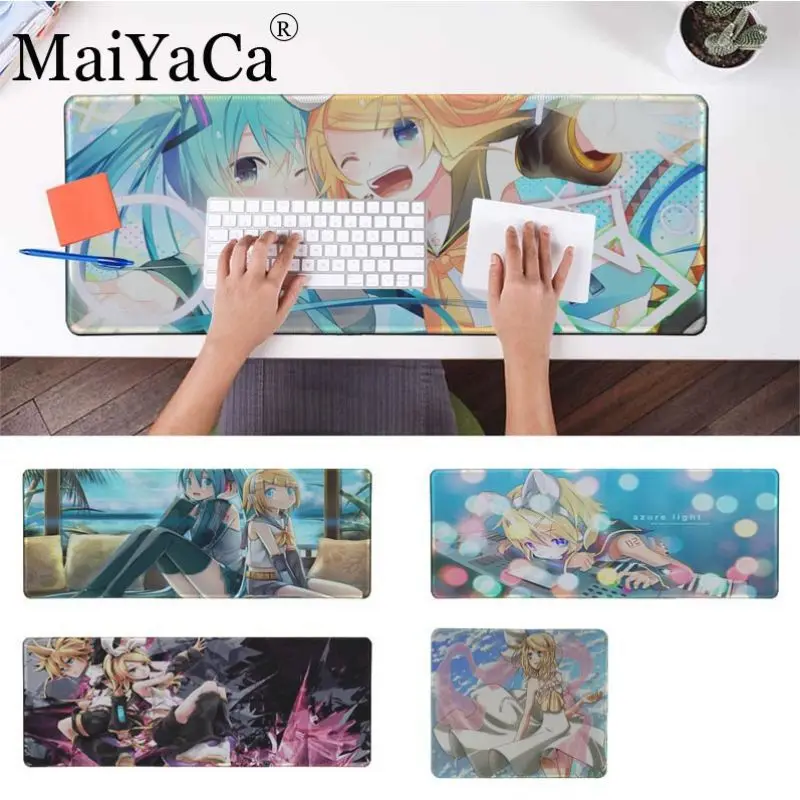 Резиновый компьютерный коврик для мыши MaiYaCa KAGAMINE RIN VOCALOID amine игровой CS GO LOL Dota |