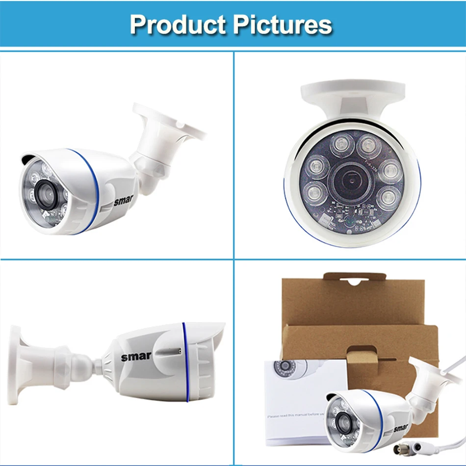 5-Smar 4CH CCTV System 960H DVR HDMI Output 4pcs 1000TVL IR Camera Outdoor Home Video Surveillance Security Kit