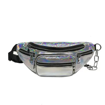 

Woman Men Bags Unisex Laser Leather Crossbody Fashion High-capacity Shoulder Chest banane sacoche waist pack bag bolsa cintura