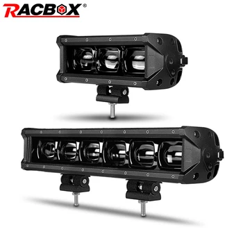 

Racbox 8 14 20 27 34 40 Inch 6D Lens Car Led Work Light bar 6000K White Spot Beam For Off Road 4x4 truck UAZ ATV SUV ATE 12V 24V