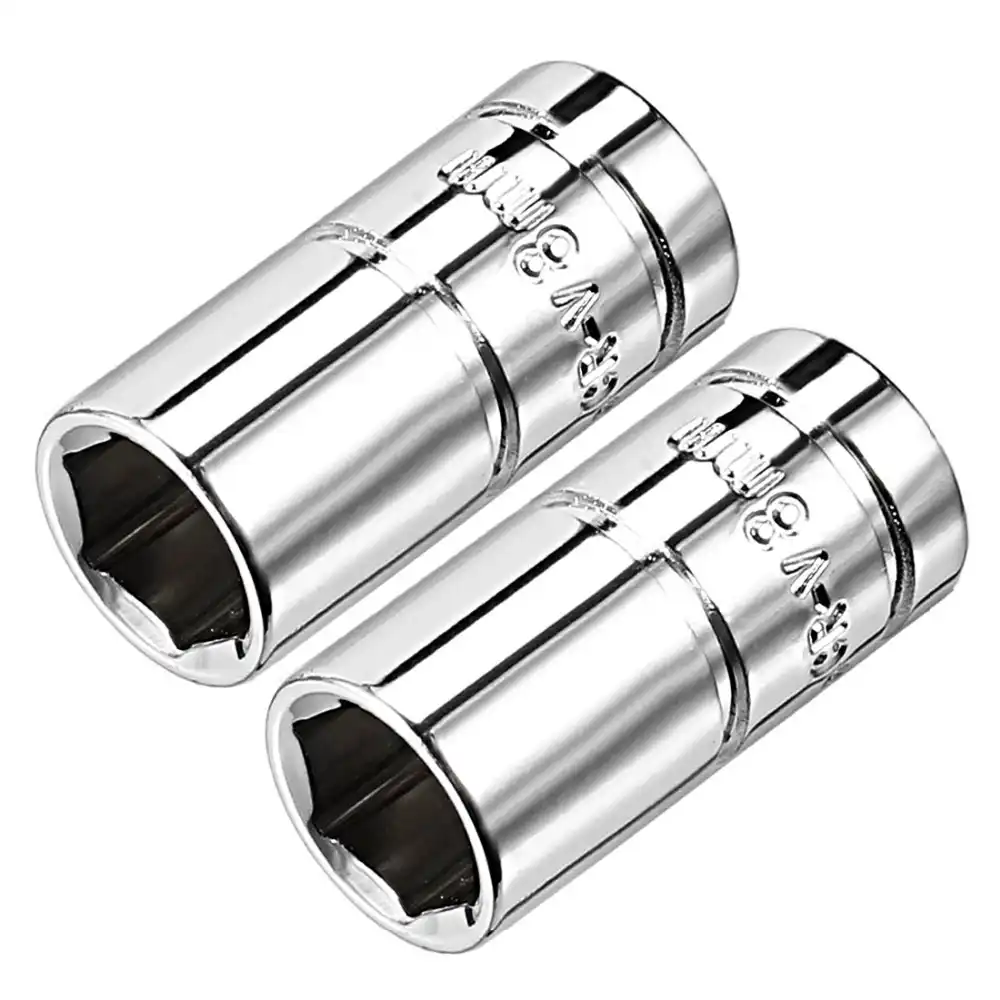 uxcell 2Pcs 1/4-inch Drive 8mm Cr-V 6-Point Deep Socket uxcell 2Pcs 1/4-inch Drive 8mm Cr-V 6-Point Deep Socket