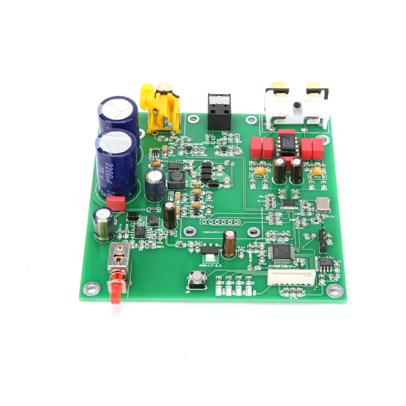 KYYSLB AC dual 12~18V ES9038Q2M decoder board ES9038 Q2M I2S DSD Fiber Coaxial Input Amplifier Decoder Board DAC NE5532 op amp