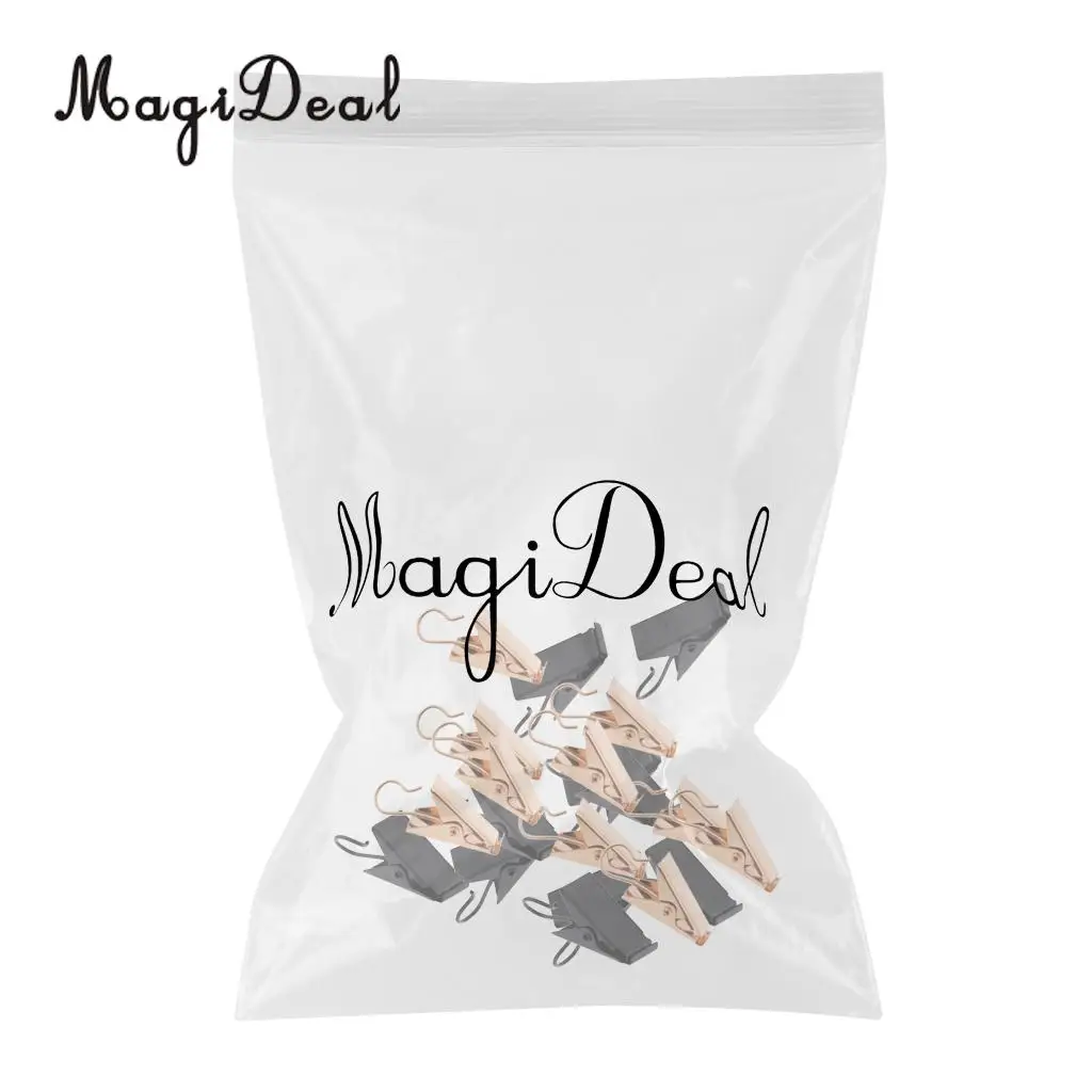 60Pcs Heavy Duty Window Curtain Clips with Hook Clamps Hanger Hanging Clips Gold+Black