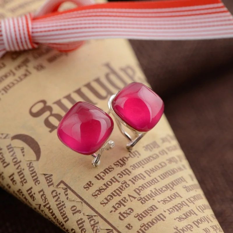 

2019 Ammonite, Ammolite Key The Golden Deer S925 Archaize Process For Women Corundum Contracted Ear Clip Thai Wholesale